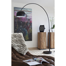Booglamp 195 cm zwart metaal marmer