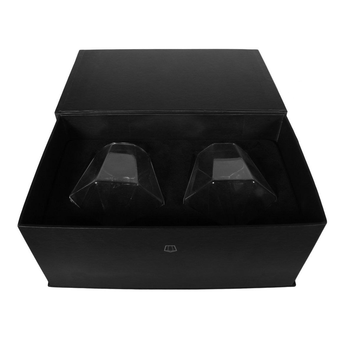 Whiskey glazen diamantvormig set van 2 borosilicaatglas