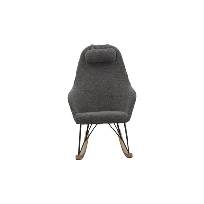 Schommelstoel teddybont grijs 67x105x107 cm