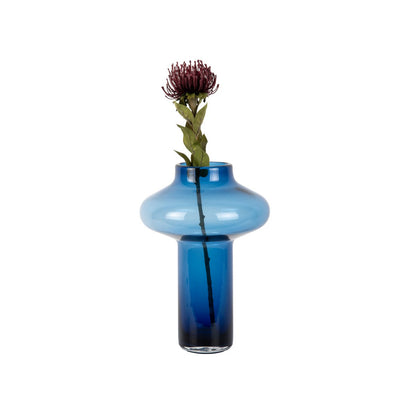 Vaas glas blauw 20x25x37 cm