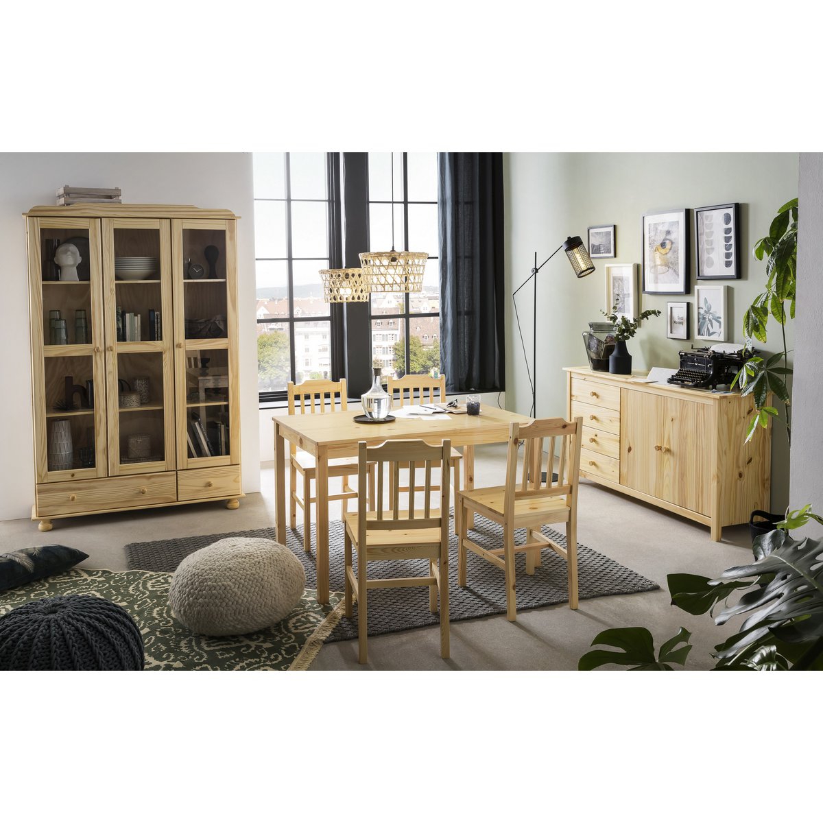 Dressoir 150x40x80 cm massief grenenhout bruin
