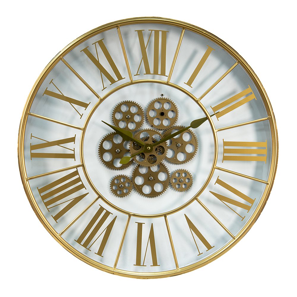 Wandklok Ø60 cm goudkleurig MDF