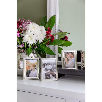 Fotolijst 6x9 cm verzilverd set van 3