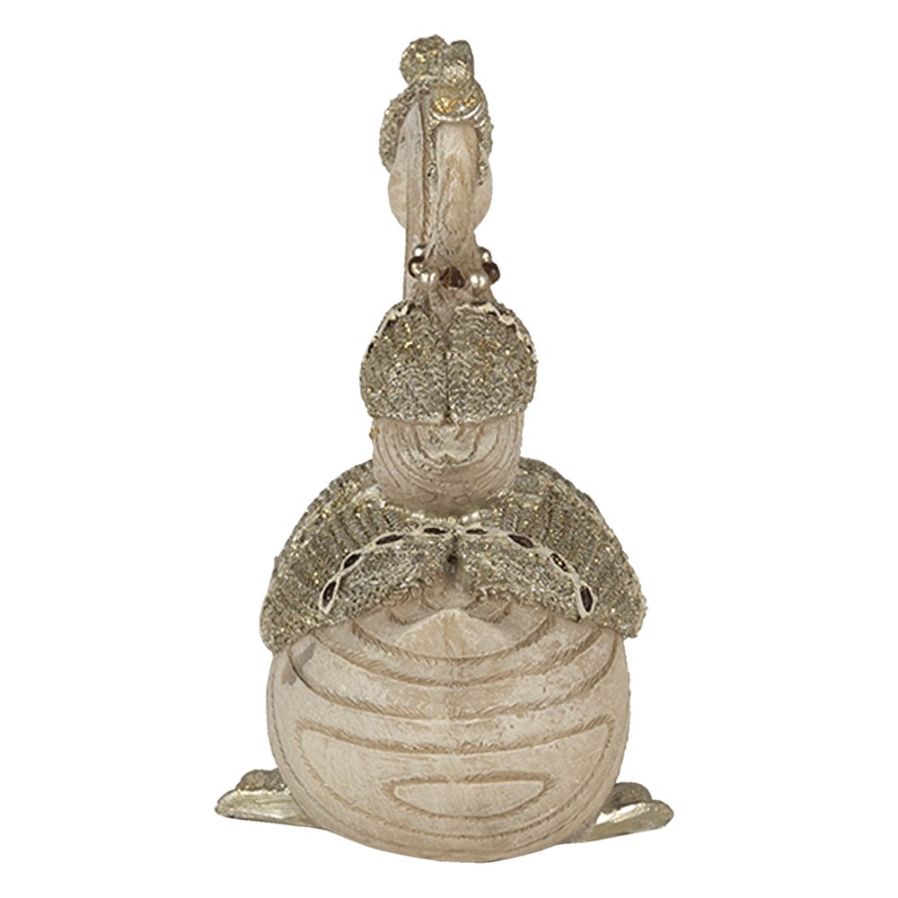 Zwaan beeld 11x6x10 cm beige kunststof