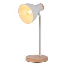 Bureaulamp Marie metaal hout wit 36,5 cm