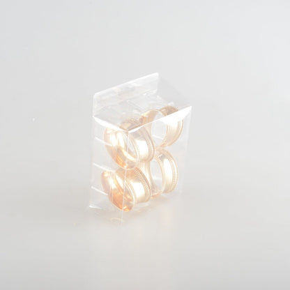 Set of 4 round golden towels with rhinestones
