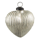 Christmas Bauble 11x5x12 cm Silver-coloured Glass Christmas Decoration