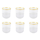 Nish Gold-Plated Water Glass Set of 6 Elegant Glasses