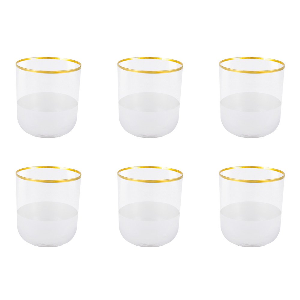 Waterglazen set 6 stuks low-edge
