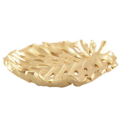 Fruitschaal goud 31x25x5 cm bladgoud