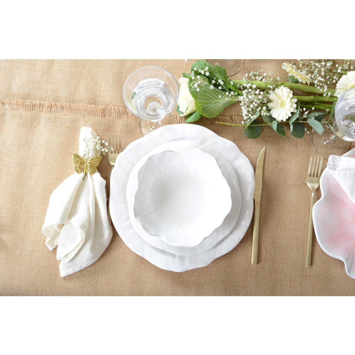 Melamine serveerplaat rond 17,5x17,5x5 cm wit