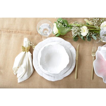 Melamine serveerplaat rond 17,5x17,5x5 cm wit