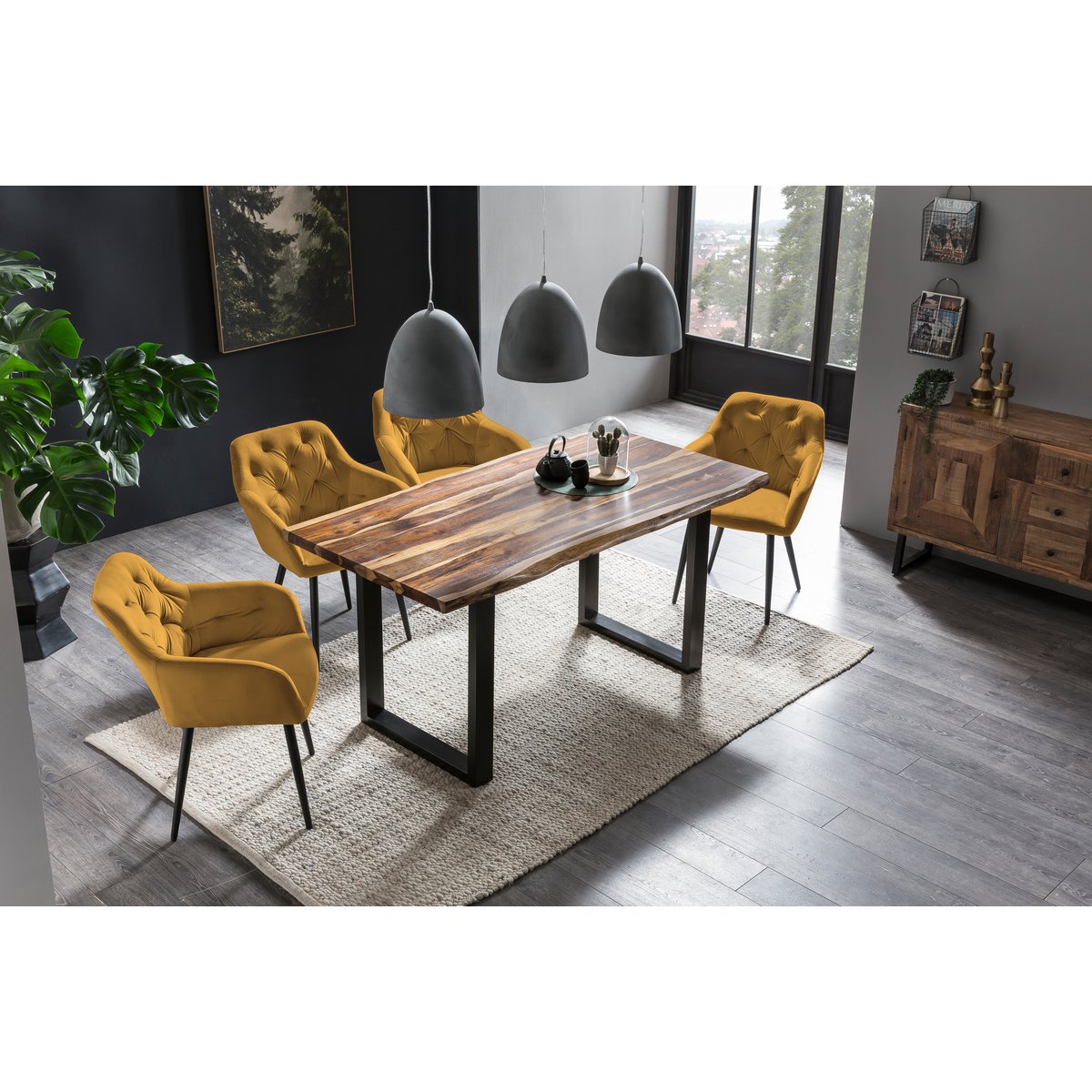 Fauteuil geel fluweel metaal 61x45x85 cm