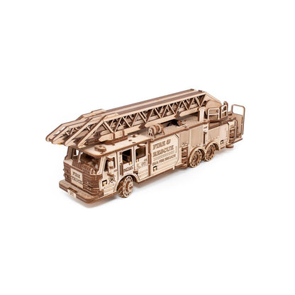 Eco Wood Art Mechanische Puzzel Brandweerwagen 1409