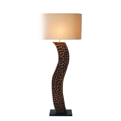 Vloerlamp acacia linnen naturel 171 cm