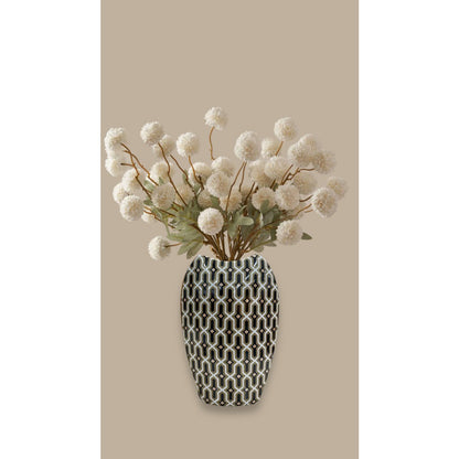 Vaas 33x22 cm porselein zwart goud roze