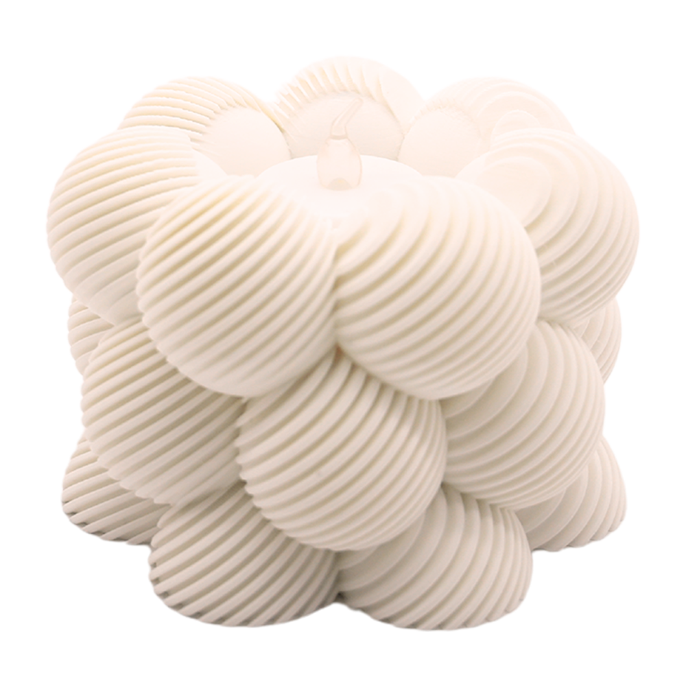 LED Tealight Holder Bubble Slanted Striped - 3D Printed - Sustainable PLA - Suitable for LED Tealights