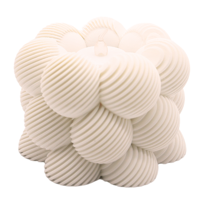 LED Tealight Holder Bubble Slanted Striped - 3D Printed - Sustainable PLA - Suitable for LED Tealights