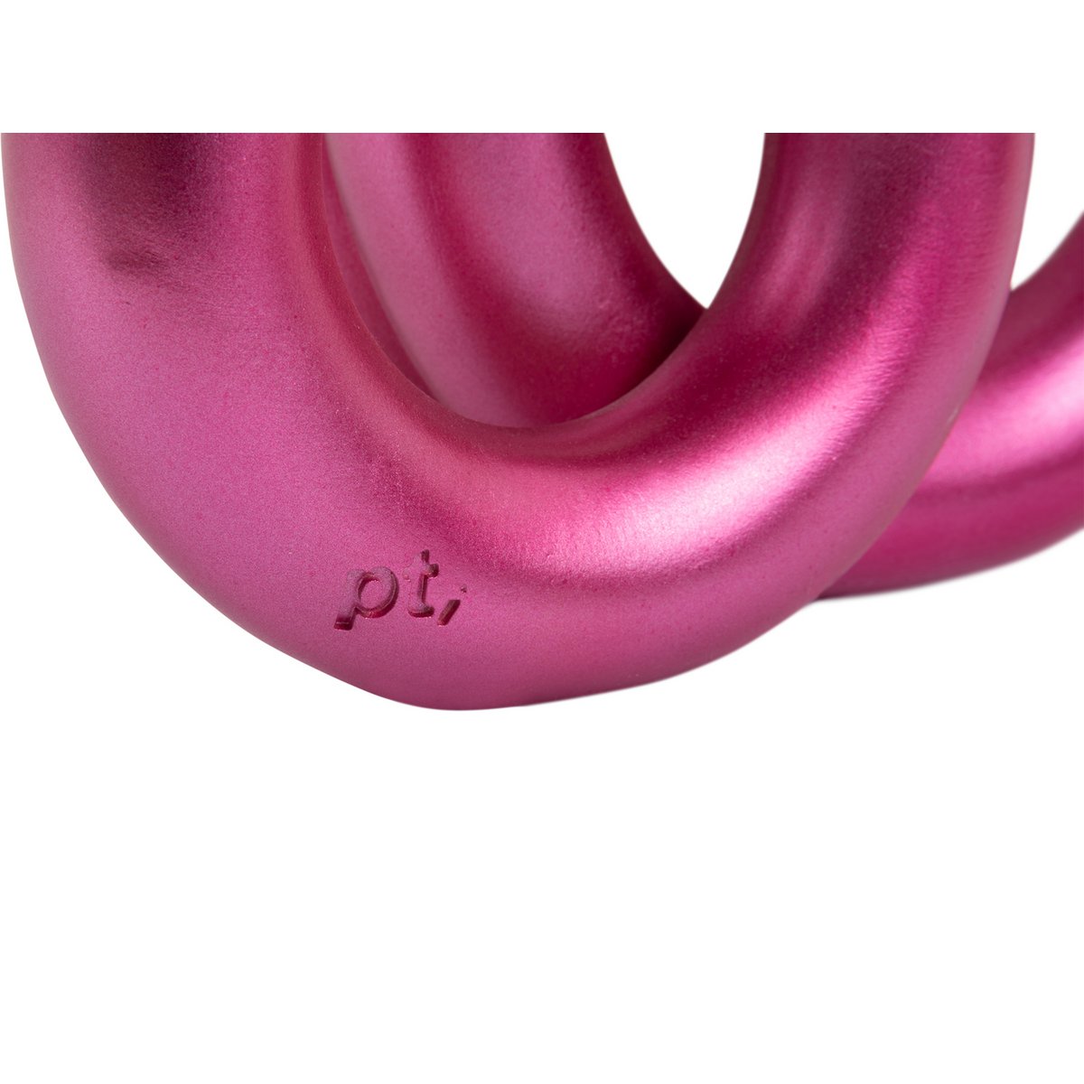 Kaarshouder Ringen 18x18x20 cm metallic roze