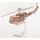 Modelbouwpakket helikopter hout kunststof met houder