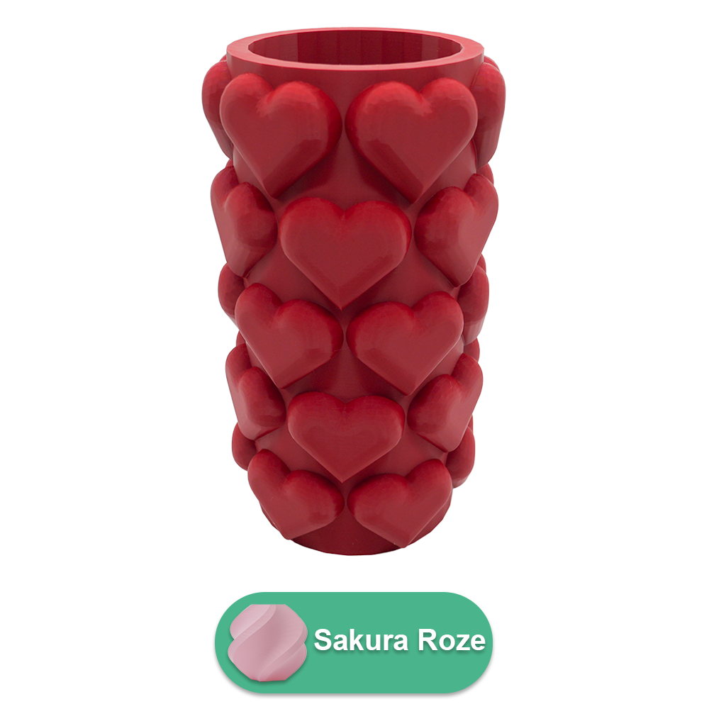 3D vaas hartjes 20 cm PLA