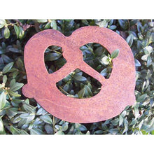Decoratie krakeling metaal roestkleur 13x15 cm