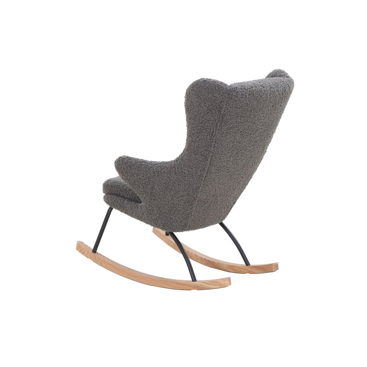 Schommelstoel teddybont grijs 66x104x106 cm