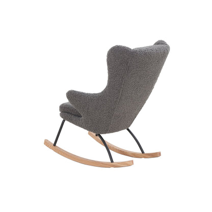 Schommelstoel teddybont grijs 66x104x106 cm