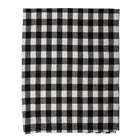 Plaid 130x170 cm zwart wit polyester