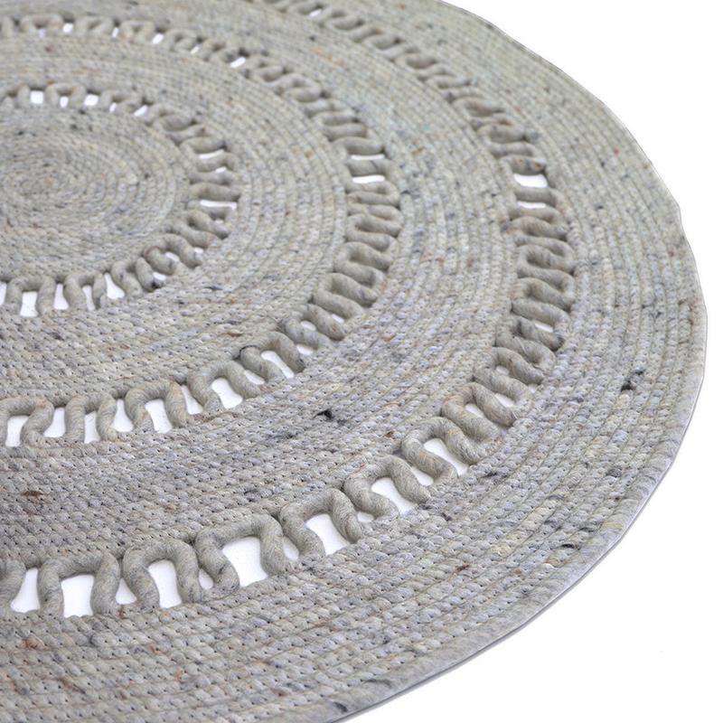 Bibek grey bibek curved curved wool carpet m m