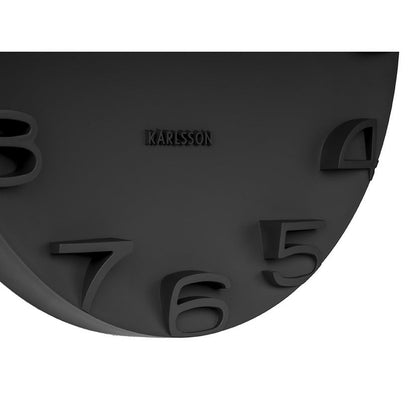 Wandklok Karlsson 50 cm zwart chroom