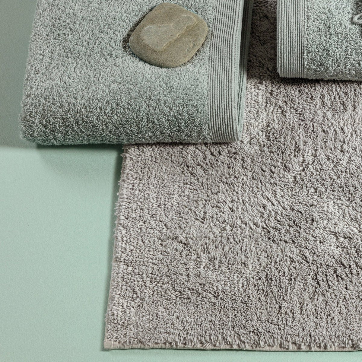 Toiletmat 59x59 cm katoen grijs antislip