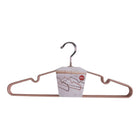 Hangers metaal roze set van 10 stuks 41x4x18 cm
