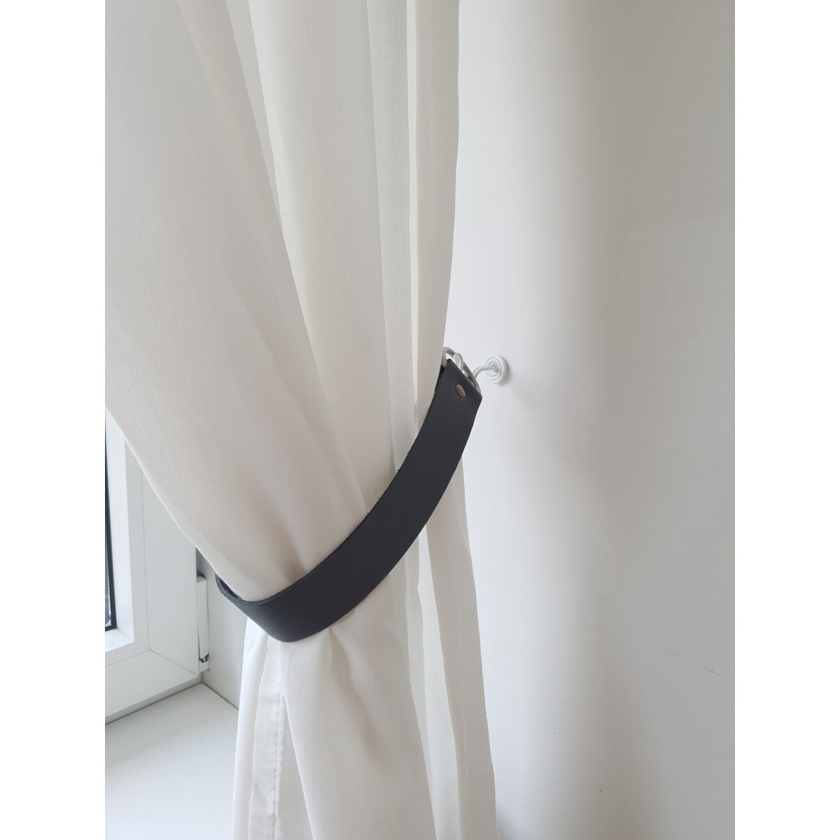 Gordijn embrasse leer 50x3 cm