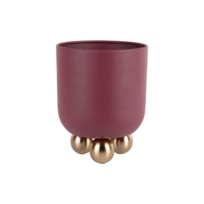 Plantenpot Estilo Klein 19x19x23 cm rood metaal