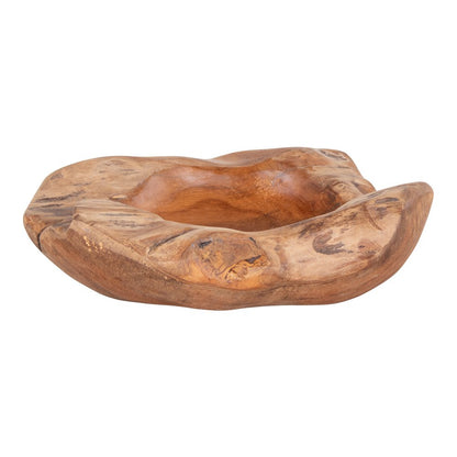 Kom teak Ø20x8 cm natuurlijk