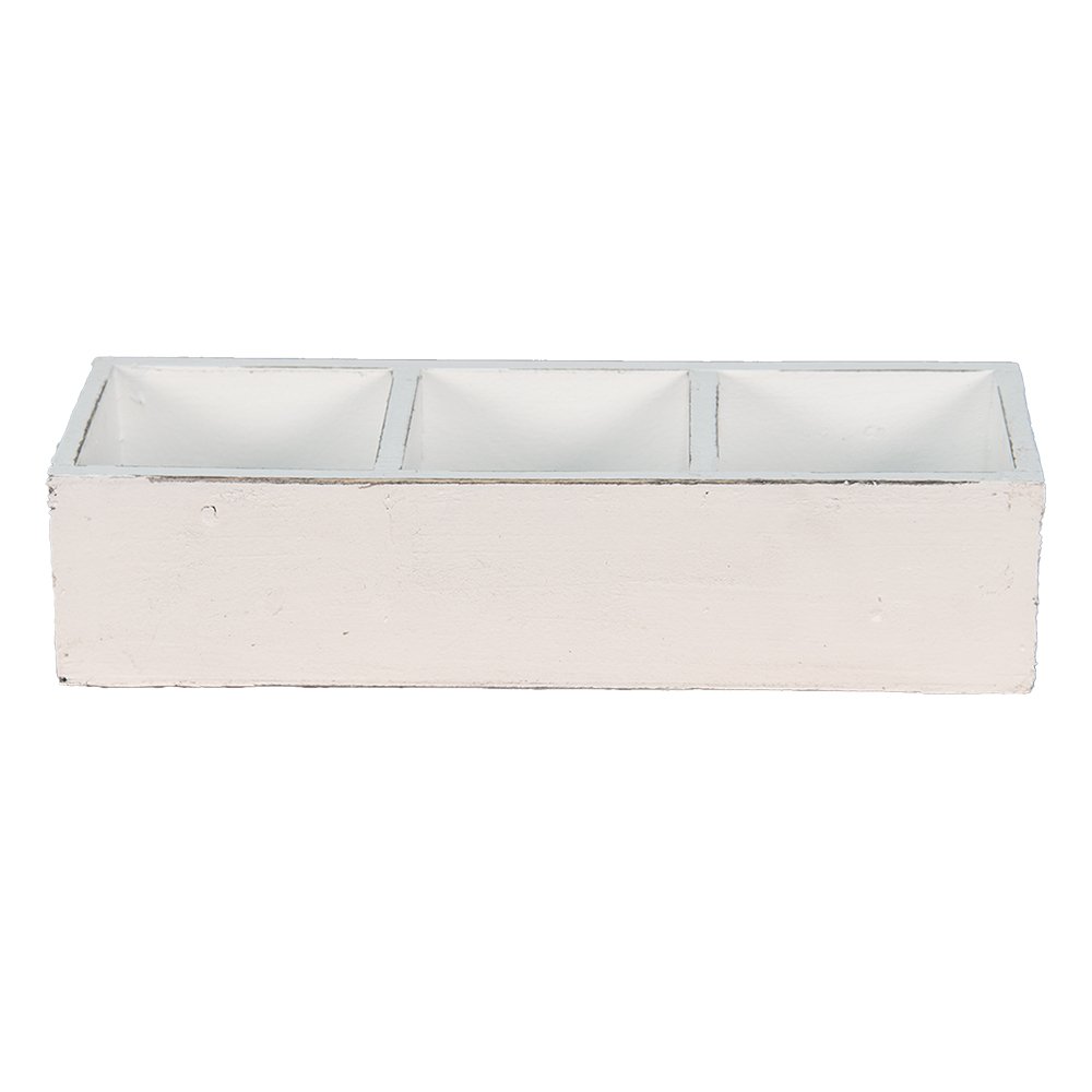 Houten kistje 33x12x7 cm wit