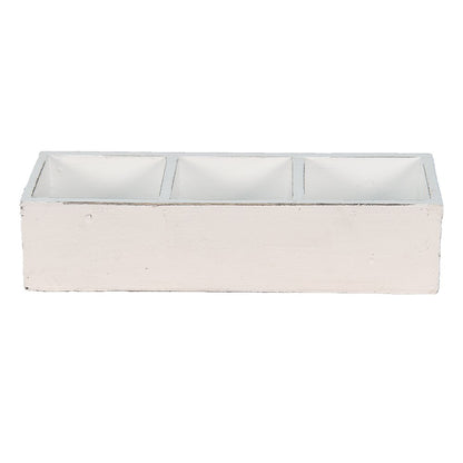 Houten kistje 33x12x7 cm wit