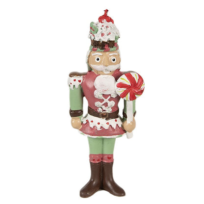 Kersthanger notenkraker 12 cm rood polyresin
