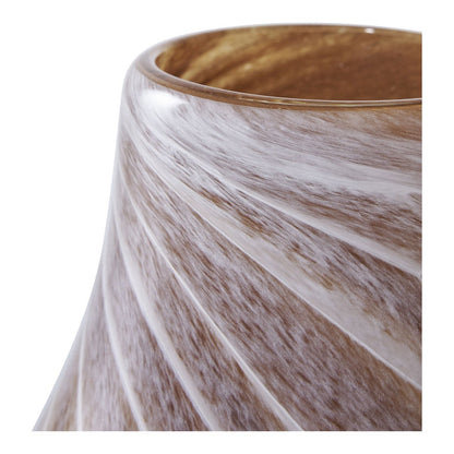 Vaas glas keramiek bruin Ø16x23 cm
