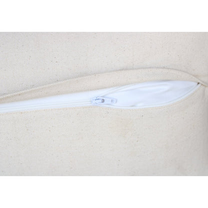 Kussensloop 45x45 cm katoen canvas beige zwart