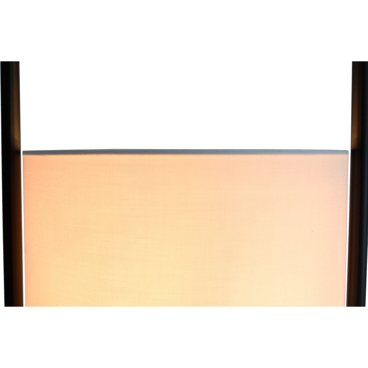 Vloerlamp acaciahout naturel/wit 153 cm plantenframe