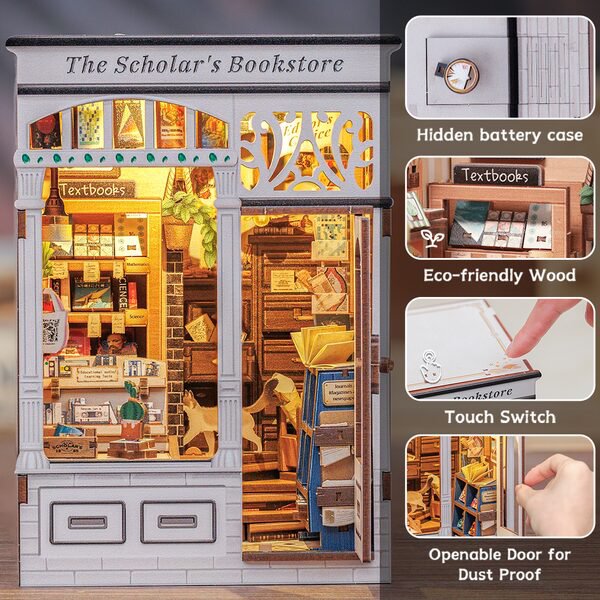 Booknook The Scholar's Bookstore 12,5x10x17 cm berkenhout
