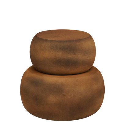 Bijzettafel rond Ø43x37 cm bruin