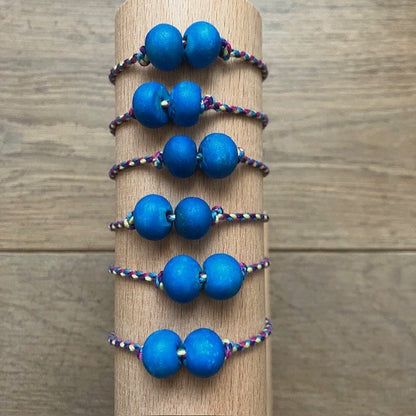 Luna Leena Armband Blauw Nepal Een Maat Duurzaam Uniek