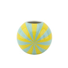 Vase - Flower Vase Swirl - Yellow/Mint - 20x20x20cm