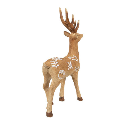 Decorative Deer Figurine 31 cm Brown Polyresin
