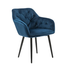 Armchair blue velvet