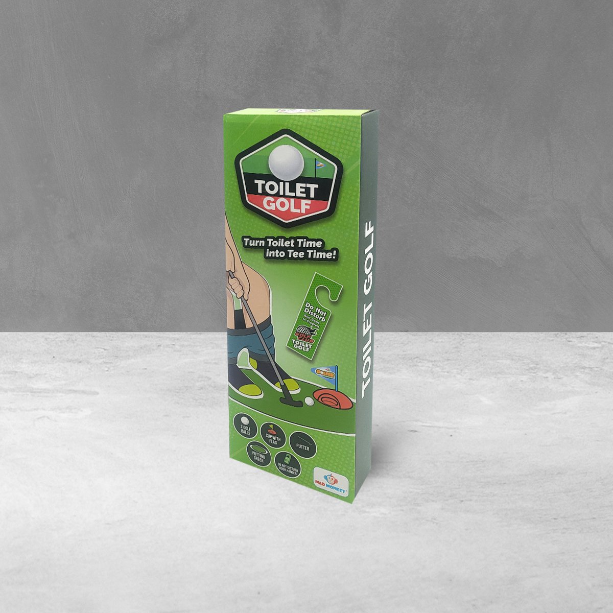 Toiletminigolfspel groen 43x15x6 cm