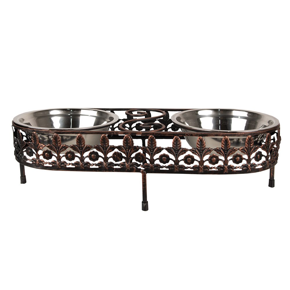 Dubbele voerbak 43x18x12 cm 2x500 ml